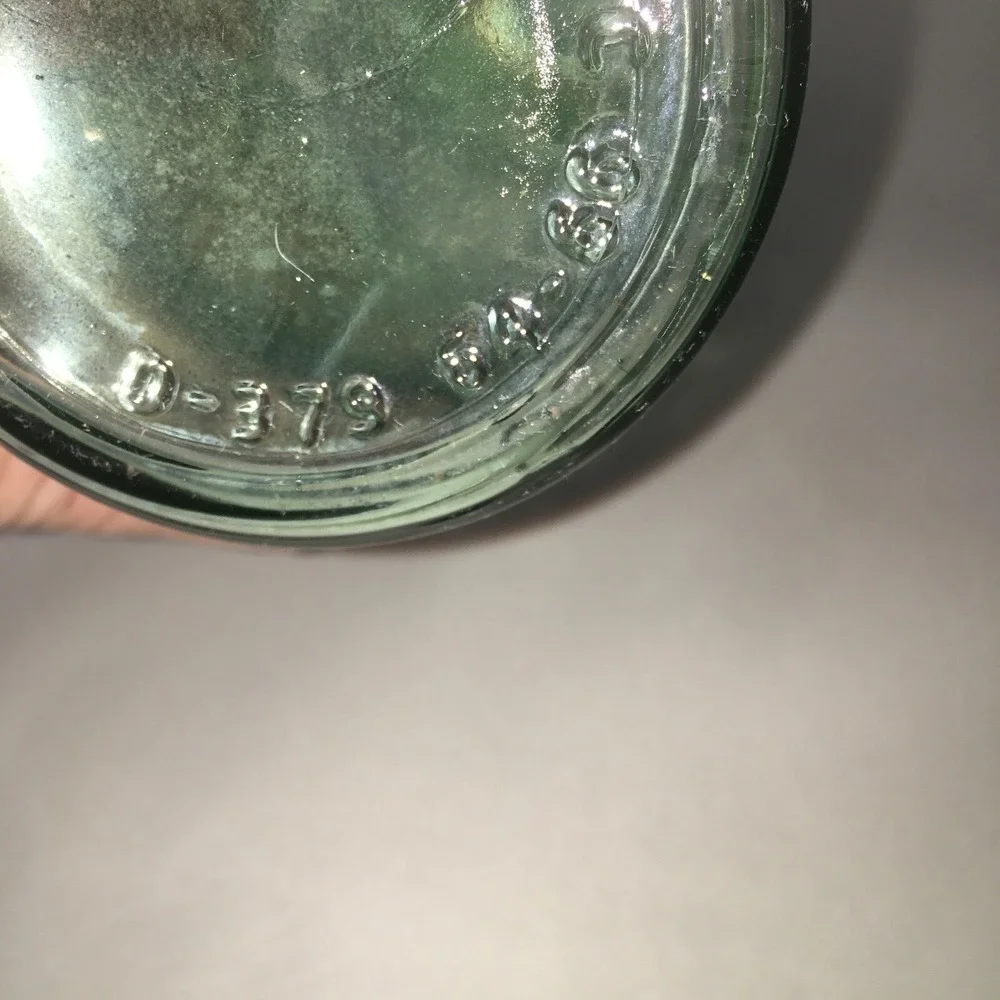 Vintage Glass Green Old Fitzgerald Decanter Bottle  1960's  Vintage‎